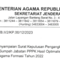 Penyerahan SK Hasil Optimalisasi PPPK Teknis Kementerian Agama Formasi Tahun 2022